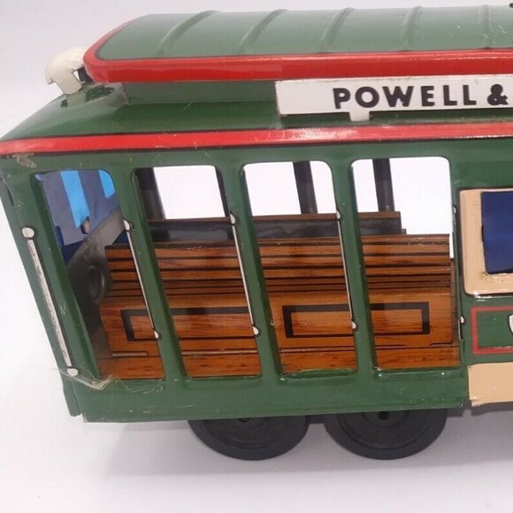 Vtg San Fran Bay Taylor Powell Mason #512 Tin Friction Trolley Cable Car Train - Picture 9 of 12